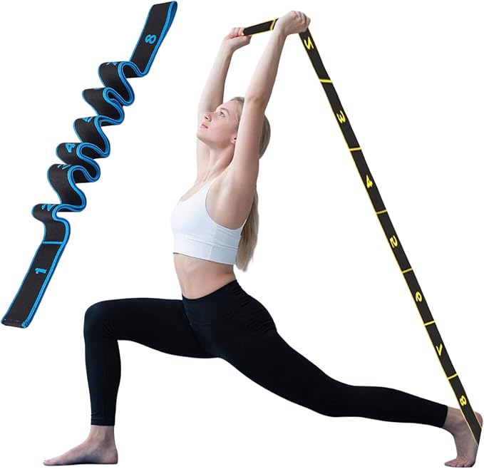 Resistance Bands for Working Out, 8-Levels Elastic Adjustable Exercise Band for Men & Women,Booty Legs,Yoga,Body Stretching,Pilates,Workout Bands for Training,Physical Therapy,Fitness,Gym