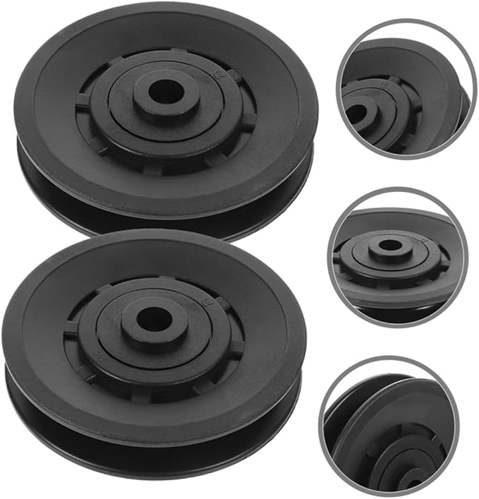 6pcs Gym Pulley System for Weight Lifting Exercise Cable Attachment Bearing Wheels Fitness Equipment Accessory for Strength Training and Workout