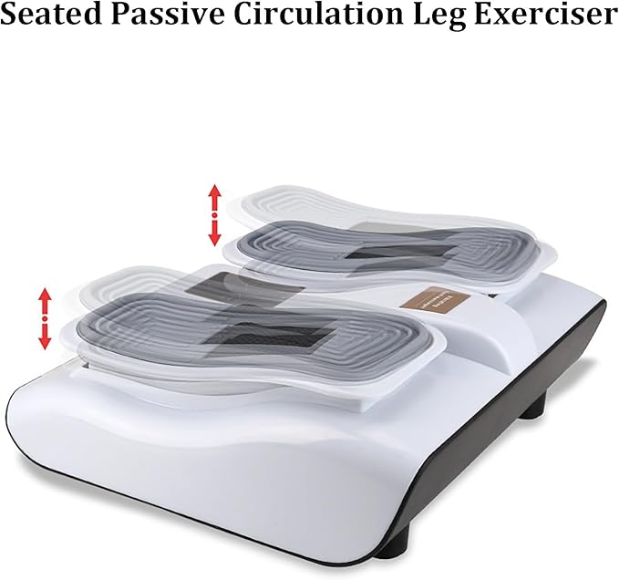 Seated Leg Exerciser with Remote, Motorized Foot Exerciser with Intensity Adjustment, Electric Foot Massager Leg Exerciser, Maintain Health and Blood Circulation While Sitting at Home