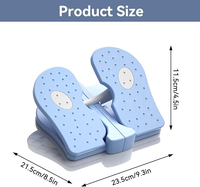 Mini Stepper Trainer, Reinforced Nylon Foot Stepper Exercise Machine Quiet Stair Stepper Foldable Leg Exerciser Peddle for Home Office