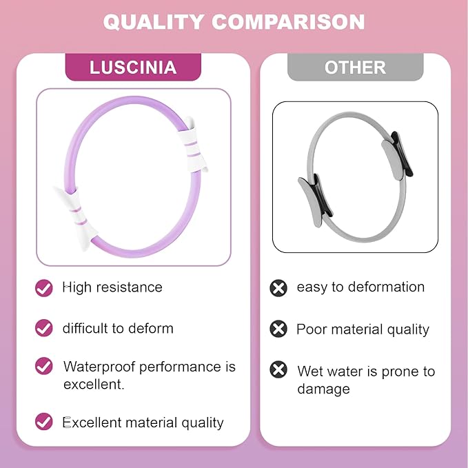 Luscinia Pilates Kit,Home Pilates Ring Kit for Women,Pilates Equipment Ring and Ball Set with Pilates Ring, Pilates Ball, Resistance Bands, Figure 8 Band & Accessories Pilates Starter Kit