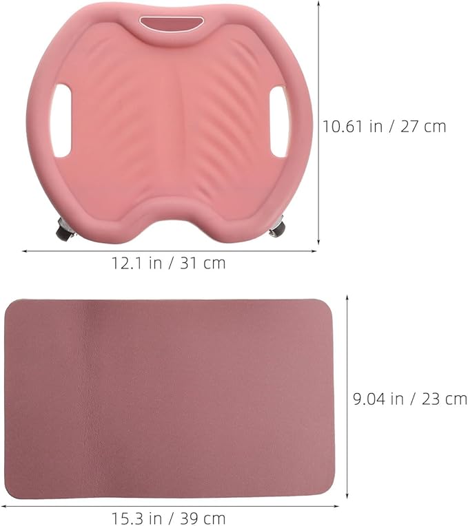 Ciieeo Ab Roller Wheel 4-wheel Silent Abdominal Trainer with Knee Pad, Portable Core Exercise Equipment for Home and Travel Ab Workout