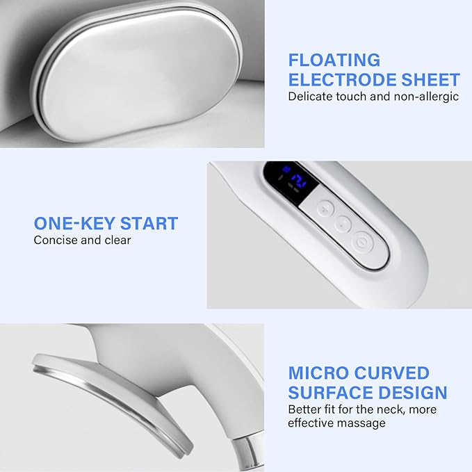 Richie House Neck Massager with Heat, Neck Massager for Pain Relief Deep Tissue,Electric Portable Neck Massager with Heat for Women Men