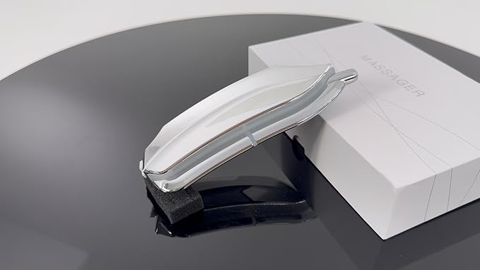 Heated Muscle Scraper, Electric Fascial Knife for Deep Tissue Massage with Heat, Vibration and Microcurrent, Portable Muscle Scraper Tool(Silver), Gua Sha Tool Gift for Athletes, Workers