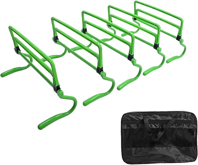 5X Agility Hurdles Obstacles Improves Strength Adjustable Speed Hurdles for Soccer Athletes Basketball Running Indoor Outdoor
