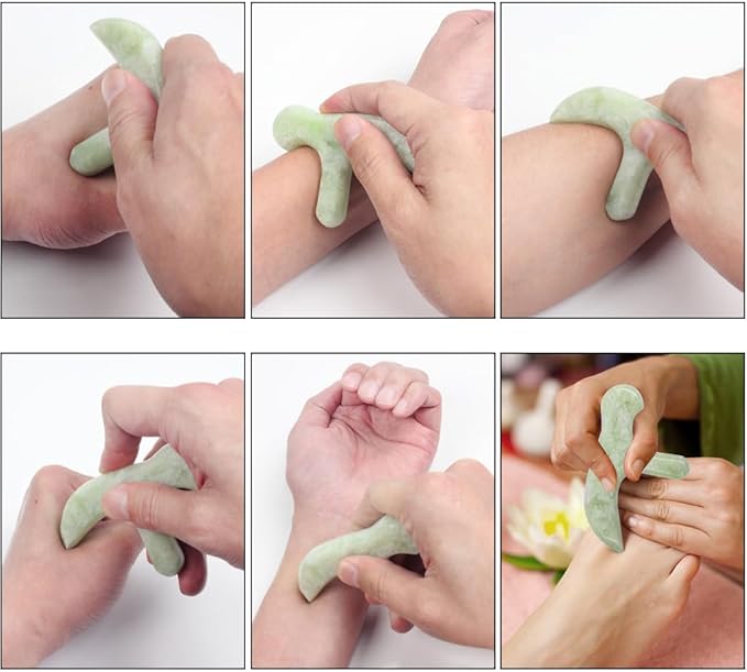 ewinever Ewin24 Natural Jade Foot Massager Acupuncture Point Massage Foot Care Therapeutic Relief Tool