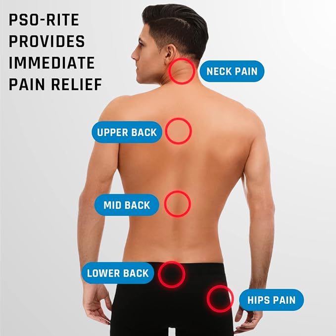 PSO-RITE Psoas Muscle Release Tool - Genuine Deep Tissue Massager Device for Back, Hip Flexor Relief and Recovery, Durable for Athletes, Physical Therapy, Trigger Point Pain- Ocean Blue
