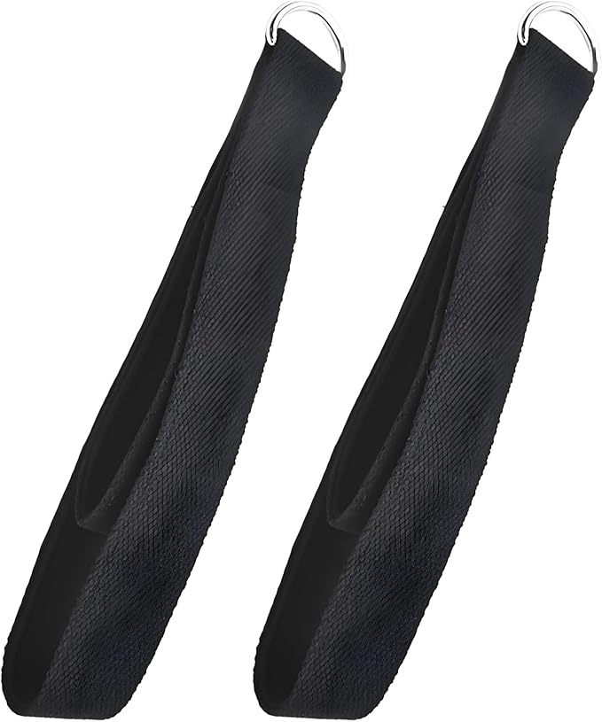 2 Pilates Straps Double Loops, With Cotton, Soft And Flexible Ankle/Wrist Exercise Band For Reformer, Home Gym Pilates Accessories