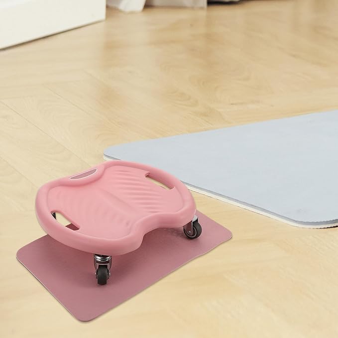 Ab Roller Wheel with Knee Pad 4-wheel Silent Core Strength Trainer Abdominal Exercise Equipment for Home Workout Fitness