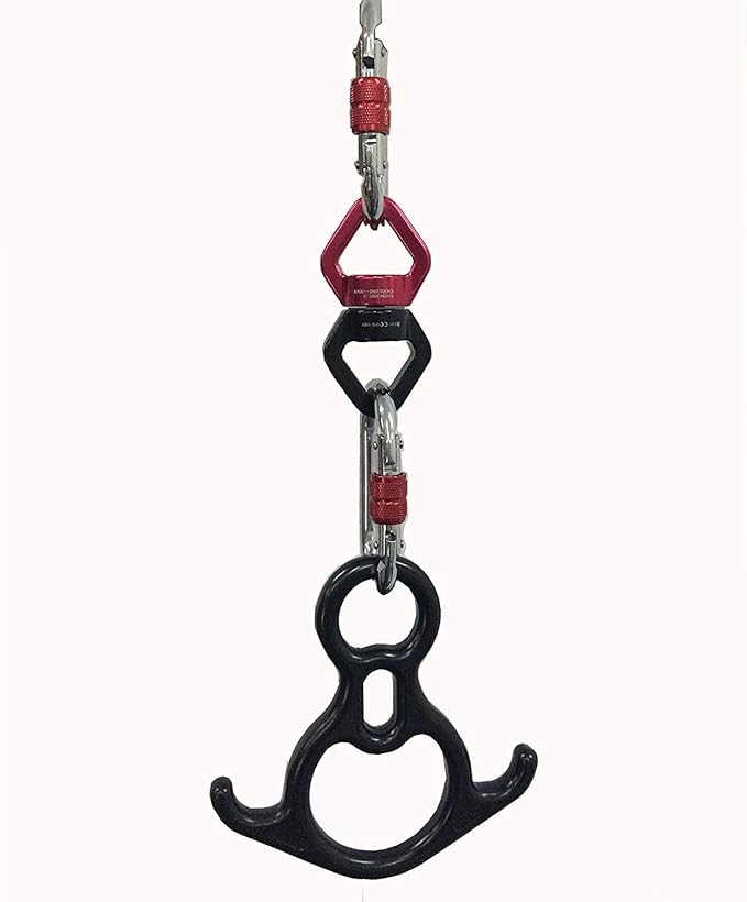 Dasking Aerial Silk Dance Hardware kit for Acrobatic Flying Dance Rescue 8 & Swivel & Carabiners Yoga Slings for Yoga Equipment