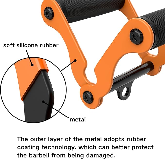 veimia V Bar T-Bar Row Landmine Handle Attachment for Barbell Bars, Solid Mine Double D Row Handle Grips with Non-Slip Rubber Grips, T-Row Attachment for Olympic Strength Training Bars