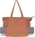 ESVAN Yoga Tote Bag for Women Shoulder Bags Drawstring for Office Workout Travel Carryall Pilates Gym and Beach