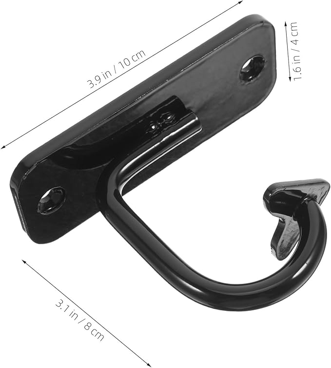 Totority Resistance Band Wall Anchor Hook for Home Gym, Black Steel Fixed Mount for Yoga Hammock, Pilates, Battle Ropes and Fitness Training Equipment Attachments