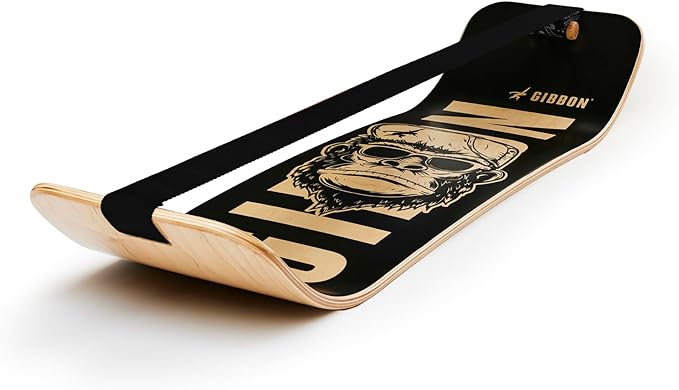 GIBBON SlackBoard - GiBoard Balance Board - Gift for Kids & Adults - 1 & 2 Line Options - Slackline Balance Trainer for Core Workouts, Standing Desk Exercise, Home Gym, Yoga & More