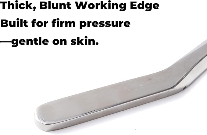 18-Inch Stainless Steel Foot Massage Tool – Muscle Scraper Stick for Calf and Arch Tension – S-Shaped Fascia Bar for Lower Leg Deep Tissue Release