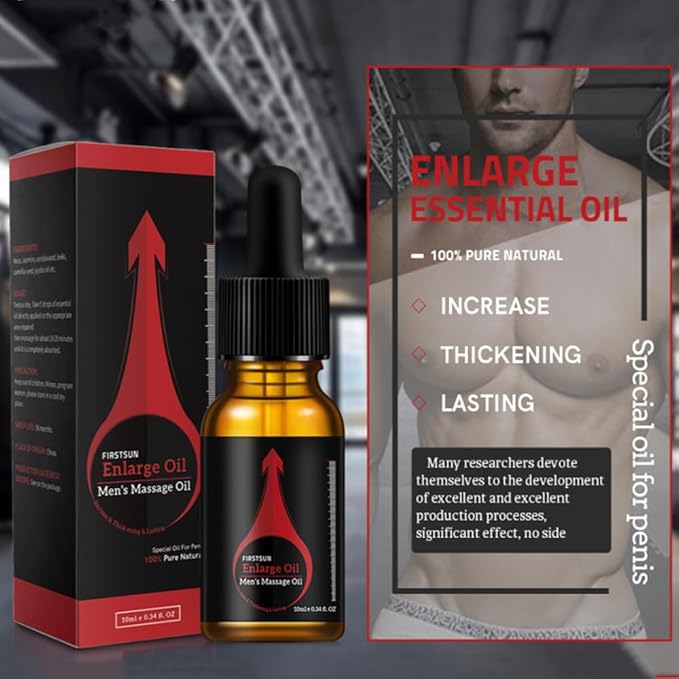 FirstSun Enlarge and Permanent Thickening Growth Men Energy Massage Essential Oil for Sex, Increase Dick Liquid for Health Care, Lateness Performance,Strength,Thicker (2 Packs)