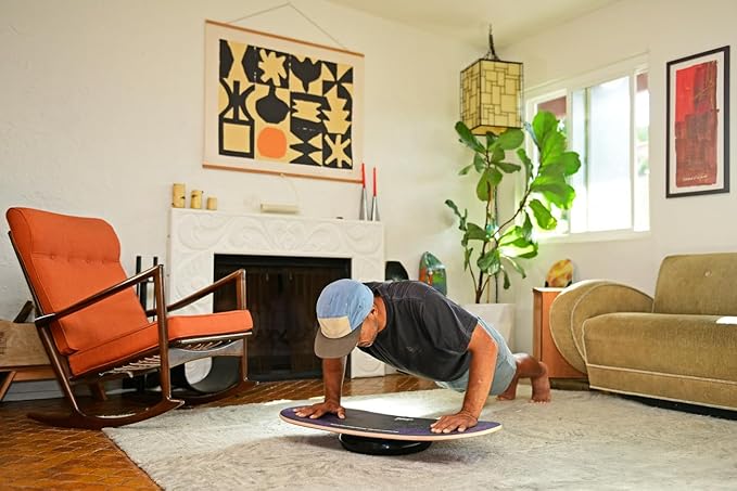 INDO BOARD IndoFLO Balance Cushion - 14" Diameter - Inflatable and Fully Adjustable Without a Pump - Use for Balance Board, Standing Desk or Physical Therapy.