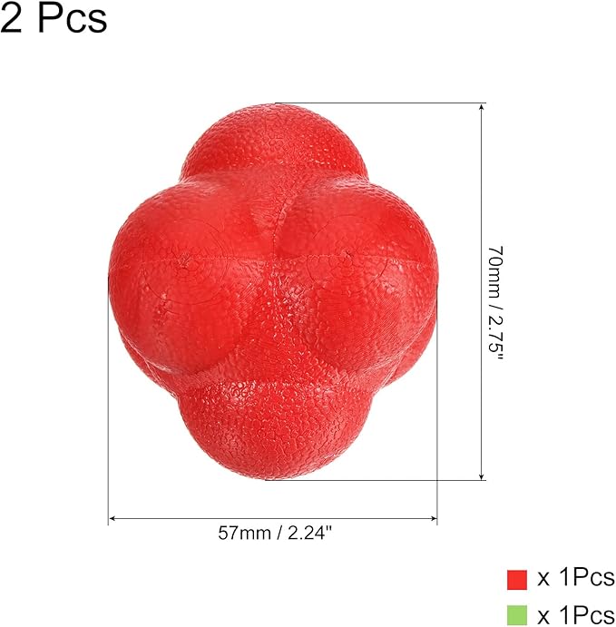 PATIKIL Bounce Reaction Balls Coordination Training Ball Agility Trainer TPR for Speed Reflex