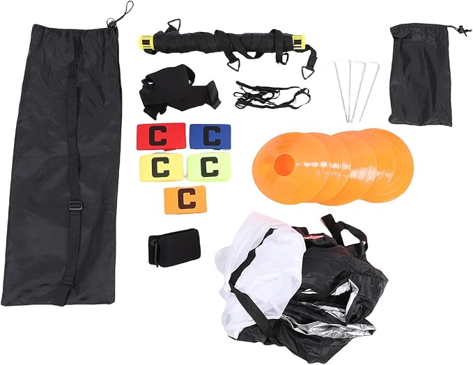 Agility Ladder, Speed Training Equipment and Training Set with Soccer Cones, Running Umbrella and Speed Ladder for Football Basketball Soccer Fitness Kids Youth Adults