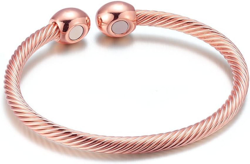 NewZenro Elegant Magnetic Bracelet Copper Magnets Bangle For Women Men Gifts for Father's Day