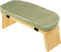 Meditation Bench Kneeling Stool Chair Wooden Prayer Bench Meditation Stool, Green