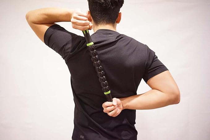 Muscle Roller Stick - Massage Tool for Athletes, Soothing Cramps, Relieving Muscle Soreness, Physical Therapy, Body Recovery (Violet)