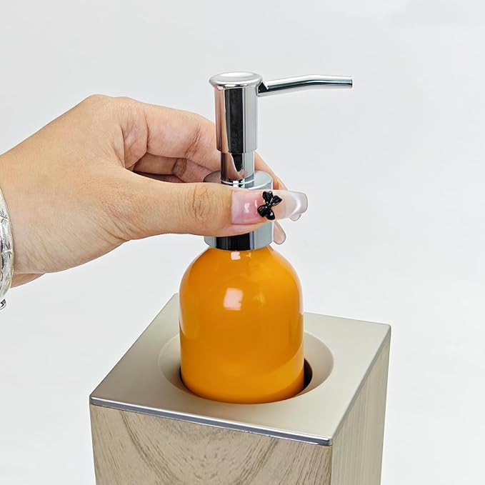 Elitzia Massage Oil Warmer Use Parts Pump Bottle 1 Pack 8.45oz/250ml Aluminium Pump Bottles for Solution Gel Lotion and Cream Use Suitable for ETOH01 ETOH02 ETLB01 ETLB02 ETOH843N ETOH843NB(Orange)