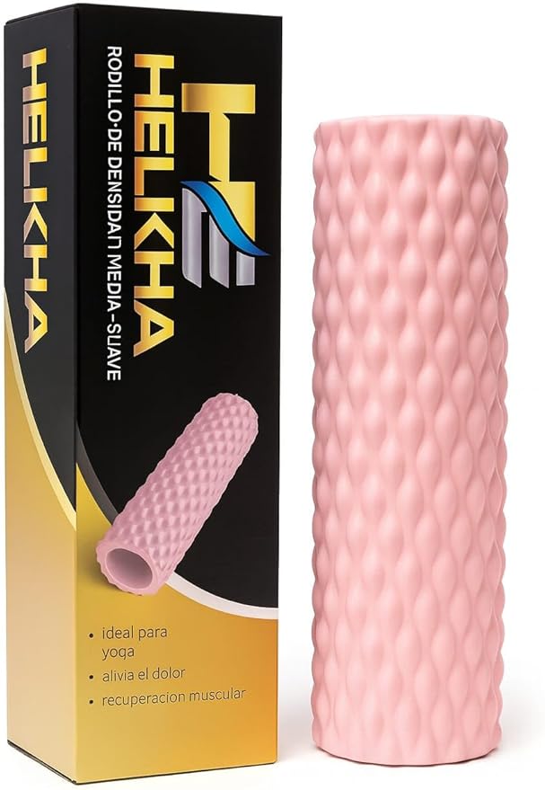 Pink Foam Roller-Medium Soft Density Muscle for Muscle Recovery, Yoga, Pilates & Physical Therapy