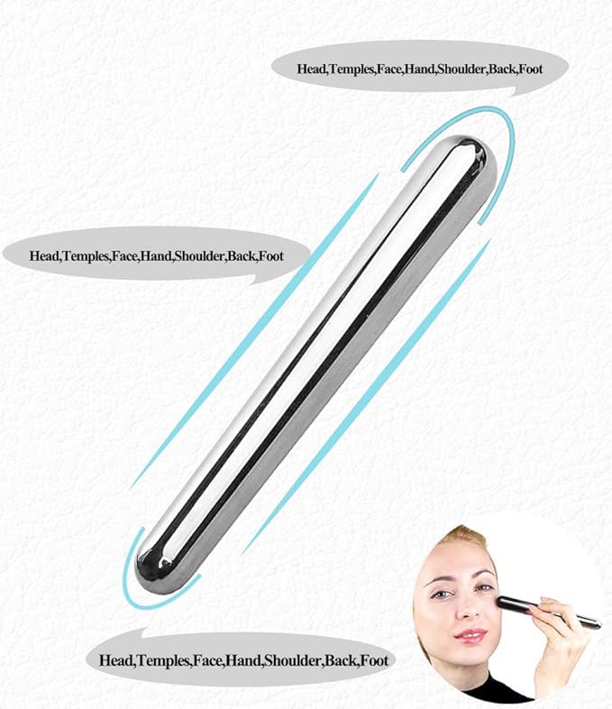 10 Pieces Stainless Steel Face Massage Therapy Stick-Guasha Massage Wand-Acupressure Massage Tools for Deep Tissue,Soft Tissue Myofascial Release Relief Pain (10)