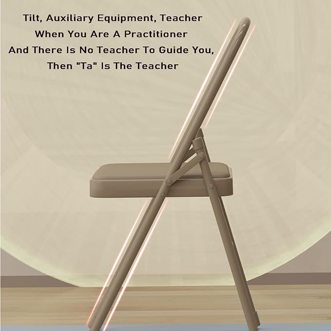 Yoga Chair,Thickened Auxiliary with Lumbar Support,It is Easier,for Home Office Dining Indoor Outdoor(Black)