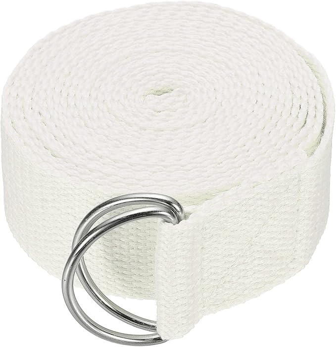 Yoga Strap for Stretching, Athletic Stretch Band with Adjustable Metal D Ring Buckle Yoga Bands