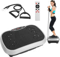 Vibration Plate Exercise Machine, Full Body Shaker Workout Equipment Board Sport Home Training Vibrating Fitness Platform with Resistant Bands Remote Control for Weight Loss Fat Burner
