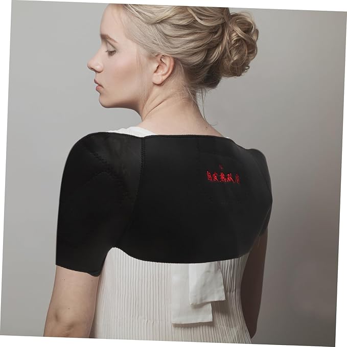 Magnetic Therapy Self-Heating Shoulder Pad Belt for Pain Relief and Support Black Thermal Compression Brace for Men Women for Sports and Recovery