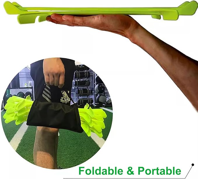 Adjustable Athletic Jumping Hurdles for Kids, Lightweight Portable Agility Speed Hurdles, Sports Workout Training Equipment Set with Carry Bag (Color : 10PCS)