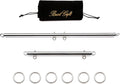 2pcs Silver Portable Exercise Spreader Bar, Restore Pilates Sports Aid Training Fitness Gear Pilates Aid Kit, Home Yoga Gym Kit with Fur Flocking Storage Bag