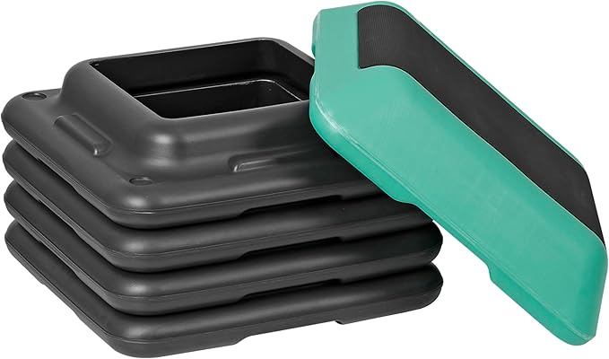 HANGKAI 16 Inch Mini Aerobic Stepper Platform,Adjustable Fitness Exercise Steppers w/Risers for Home Gym,Yoga, Adjustable Height 6"-8"-10"-12"