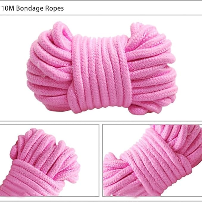7-Piece Leather Yoga Set Accessories, Adjustable, Suitable for Ankle and Eye Mask Indoor Entertainment Equipment, Couple Gift (Pink)
