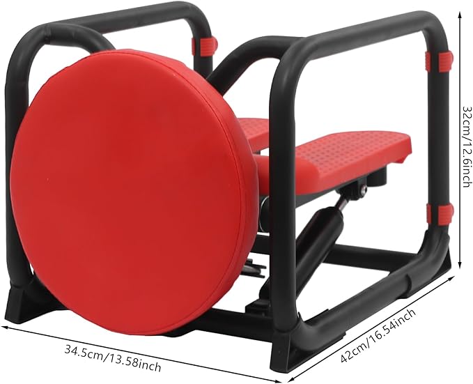 Mini Steppers for Exercise at Home, Side-to-Side Lateral Rocking Fitness Stepper with Digital Monitor/Resistance Bands Machine, Total Body Workout, 300LBS Capacity for Home Workout
