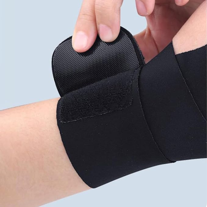 BESTonZON 2pcs Breathable Adjustable Wrist Protector and Thumb Support Brace, Ultra-Thin Sports Hand Brace for Workout and Fitness, Black Wrist Wrap for Joint Relief