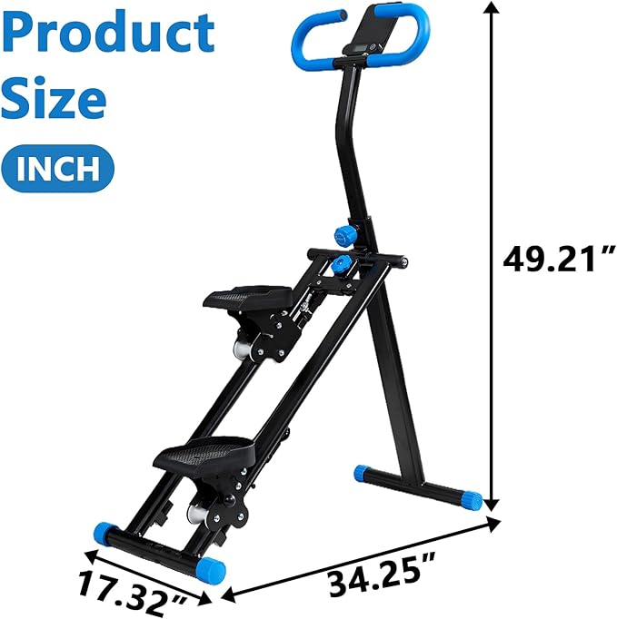 Stair Stepper for Home,Vertical Climber Workout Machine,Stair Stepper with Handlebar for Full-Body Exercise Stair Stepper with Stable Frame Adjustable Handlebar (Blue)