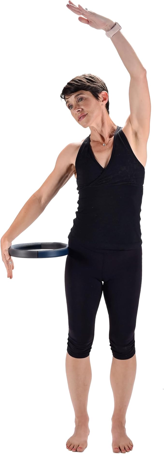 AeroPilates Pilates Magic Circle Ring – 12” Resistance Ring for Full-Body Toning – Strengthens Thighs, Arms, Chest & Core – Lightweight with Soft Cushioned Cover – Workout Guide Included