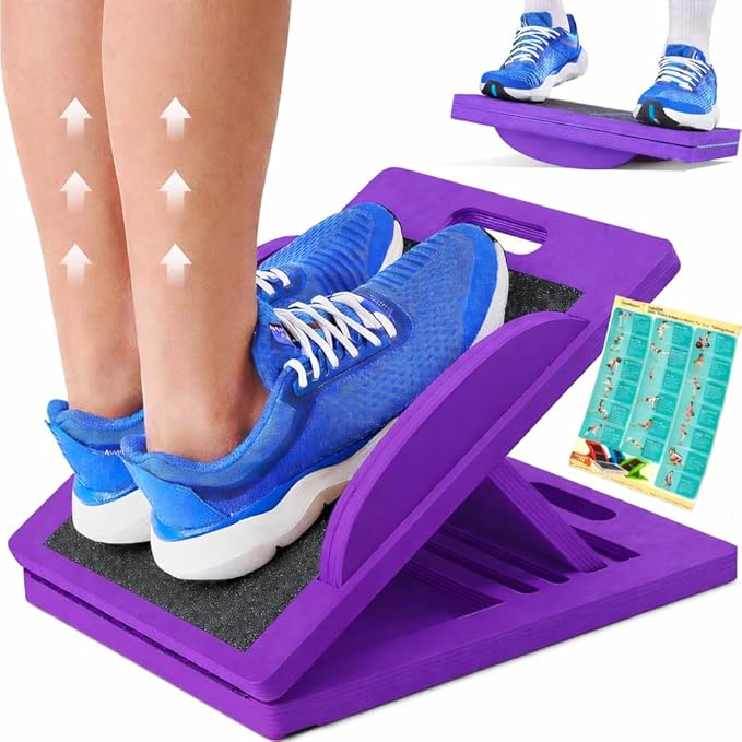 Slant Boards for Exercise – Slant Board with 6 Incline Angles – Transforms Into a Balance Board – Premium Calf Stretcher and Wobble Board for Effective Calf Stretching and Squats