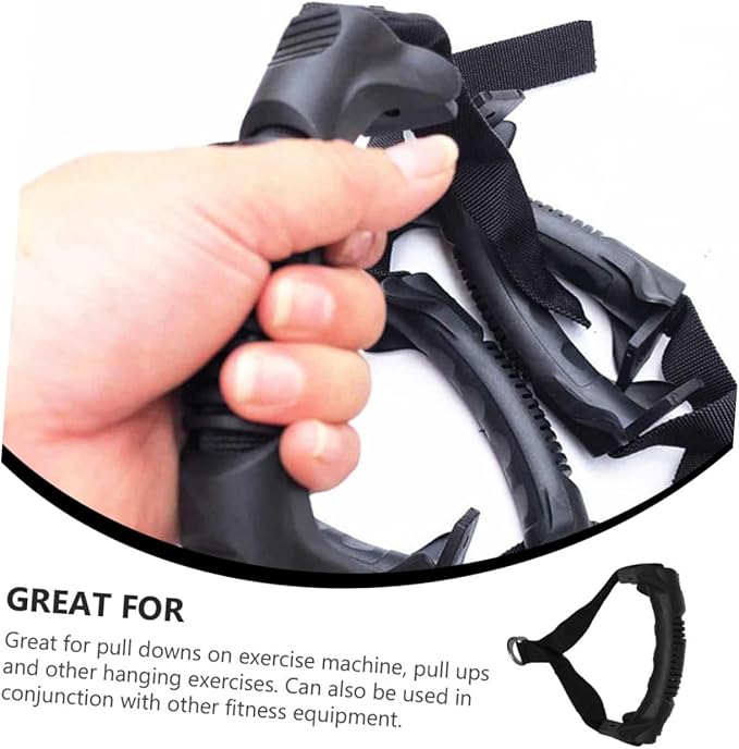 BESPORTBLE 2pcs Home Equipment Fitness Grip Handle Heavy Duty Exercise Resistance Bands Attachment for Strength Training Non-Slip Ergonomic Design Portable Gym Handles for Home Workouts
