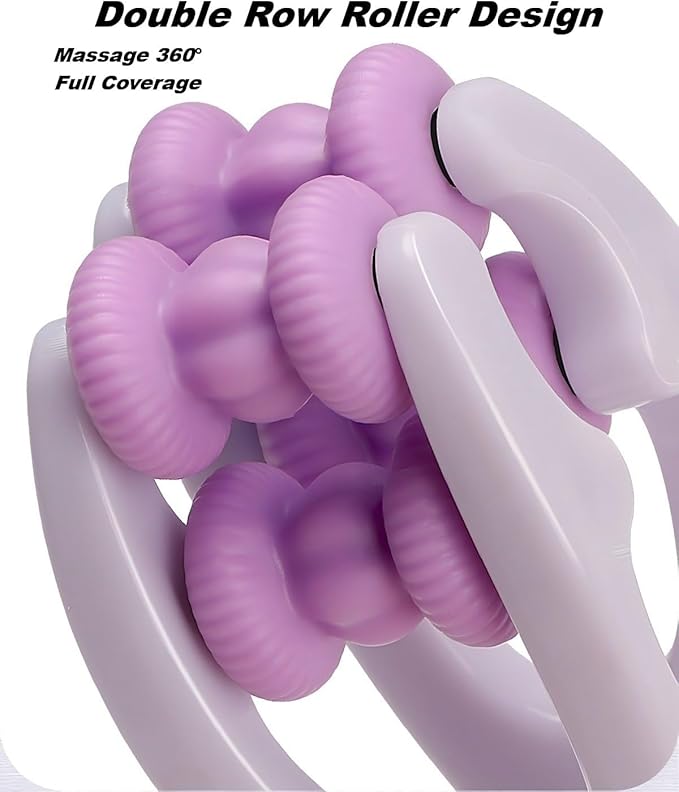 2pcs Finger Massager for Arthritis Finger Arthritis Pain Relief Manual Massage Tools Hand Massage Roller Thumb Massager for Woman Mothers Day Gift Palm Foot Acupressure Tool (Purple)
