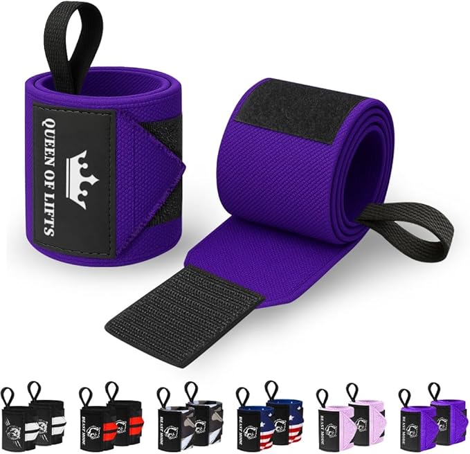 TECEUM Weightlifting 18" & 12" Wrist Wraps with Thumb Loop – Heavy Duty Wrist Workout Braces for Men and Women – Ideal for Powerlifting, Strength Training, Bodybuilding