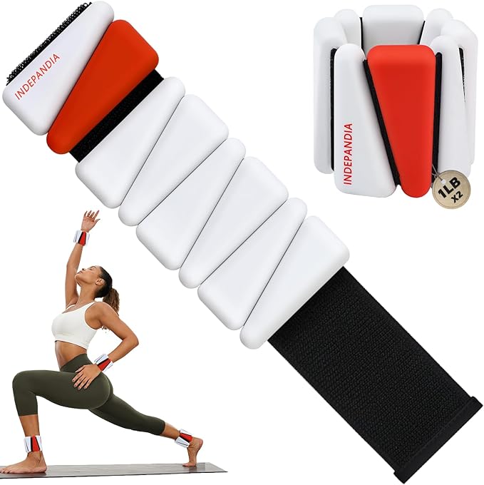 Wrist Ankle Weights for Women & Men, 2lbs/4lbs Adjustable Weighted Bangles to Boost Calorie Burn & Strength, Arm & Leg Weights for Pilates, Yoga, Walking, Barre, Gym & Home Workout