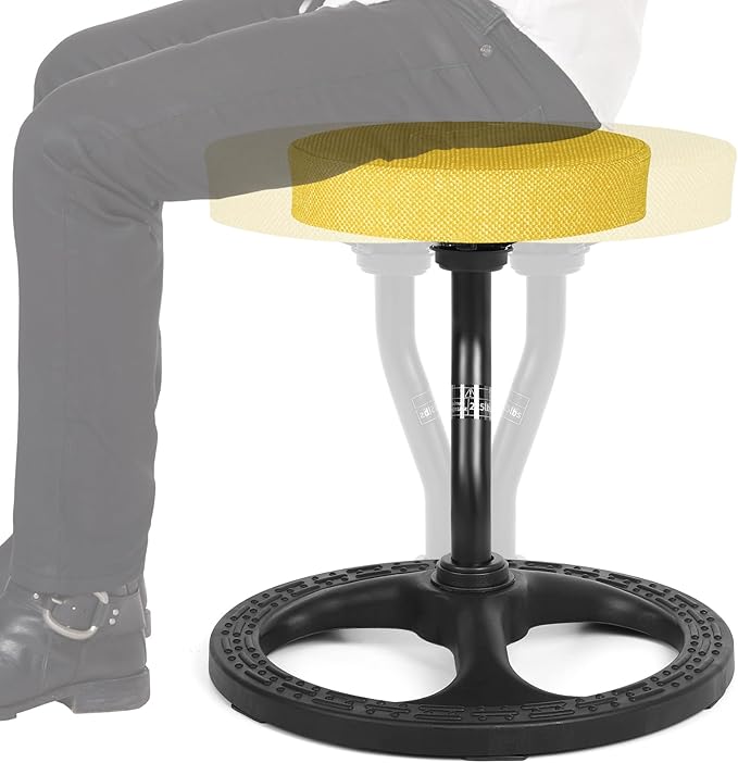 ADHD Chair for Kids, Yoga Chairs for Adults, Wobble Stool Active Flexible Seating Desk Chair with Non-Slip Base and Washable Seat Cover for Stability, Balance, Yoga, Office, School, Classroom