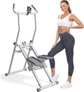Stair Stepper, Vertical Climber for Home Gym, Compact Folding Full-Body Cardio Machine with Extended Step Range, Adjustable Handlebar & Pedals, Suitable for Women & Men