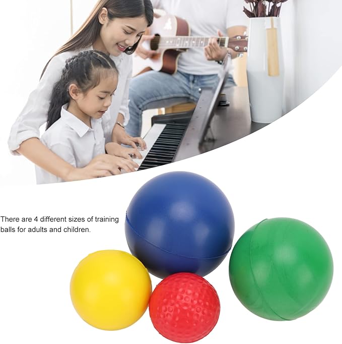 Piano Finger Hand Shape Training Ball, Grip Training Ball for Children, Finger Wrist Corrector Finger Ball (4pcs)