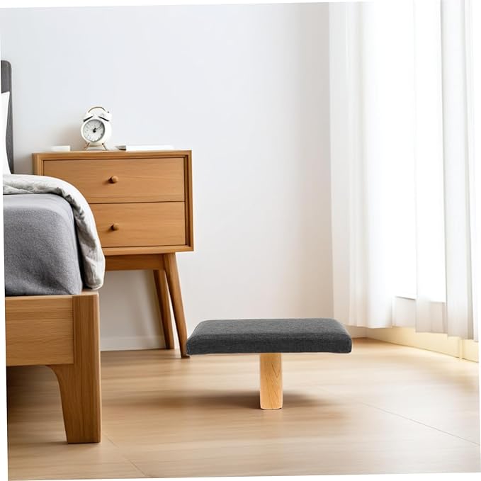 Mobestech Meditation Kneeling Bench Cushion Yoga Seat for Comfortable Seiza Position Grey Stool for Meditation Prayer and Balance Exercises